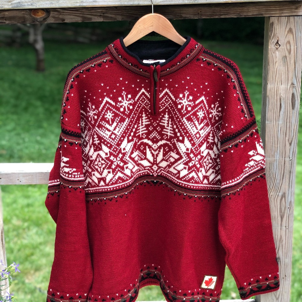 DALE OF NORWAY RED SWEATER - L